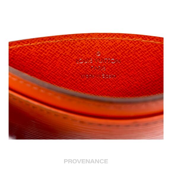 🔴 Louis Vuitton Card Holder Wallet - Orange Epi Leather - Picture 8 of 9